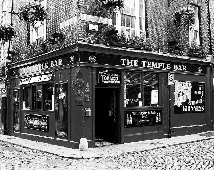 Dublin Pub BW Photograph by Mel Steinhauer