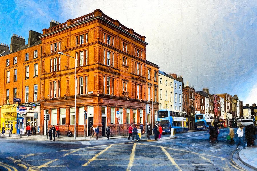 Dublin Street Corner in Winter Photograph by Mark Tisdale