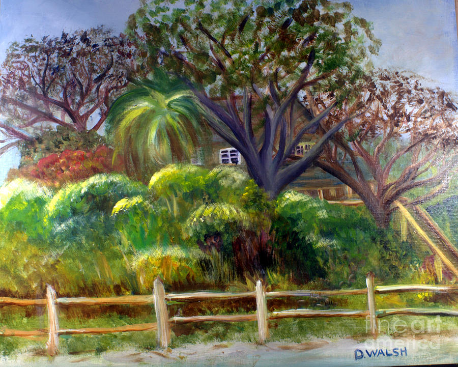 Architecture Painting - DuBois House in Jupiter by Donna Walsh