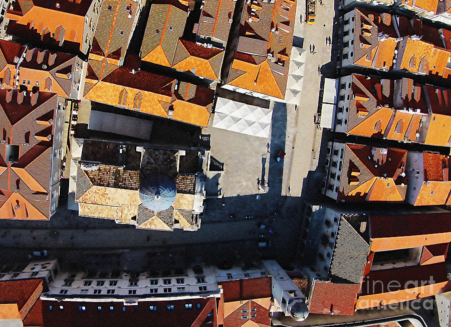 Dubrovnik Mixed Media - Dubrovnik Aerial Amazing by Aston Pershing Dubrovnik Mixed Media - Dubrovnik Aerial Amazing by Aston Pershing