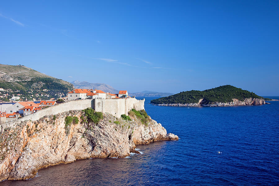Dubrovnik and Lokrum Island on Adriatic Sea Photograph by Artur Bogacki