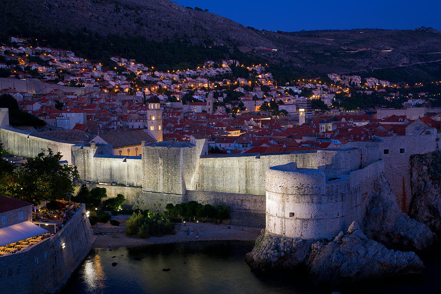 Dubrovnik at night Photograph by Alexey Stiop