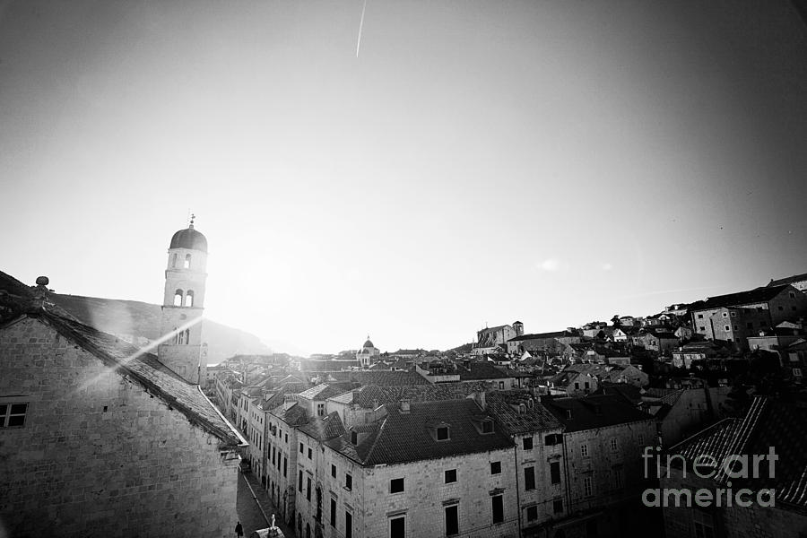 Black And White Photograph - Dubrovnik Black and White by Erin Johnson