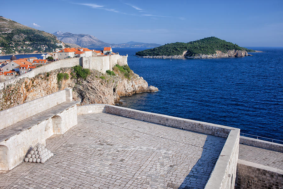 Dubrovnik Fort Lovrijenac and Lokrum Island Photograph by Artur Bogacki