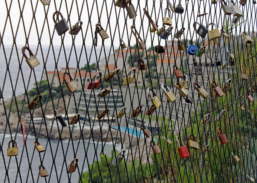 Dubrovnik Love Locks Photograph by Tony Murtagh
