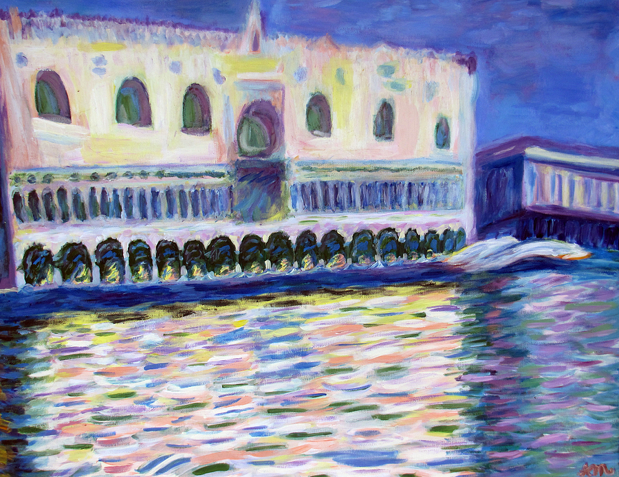 Claude Monet Painting - Ducal Palace by Angelina Tamez
