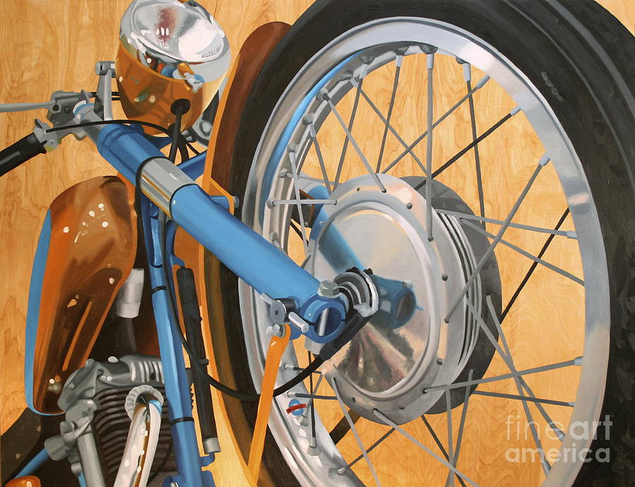 Ducati Painting - Ducati Big Wheel by Guenevere Schwien