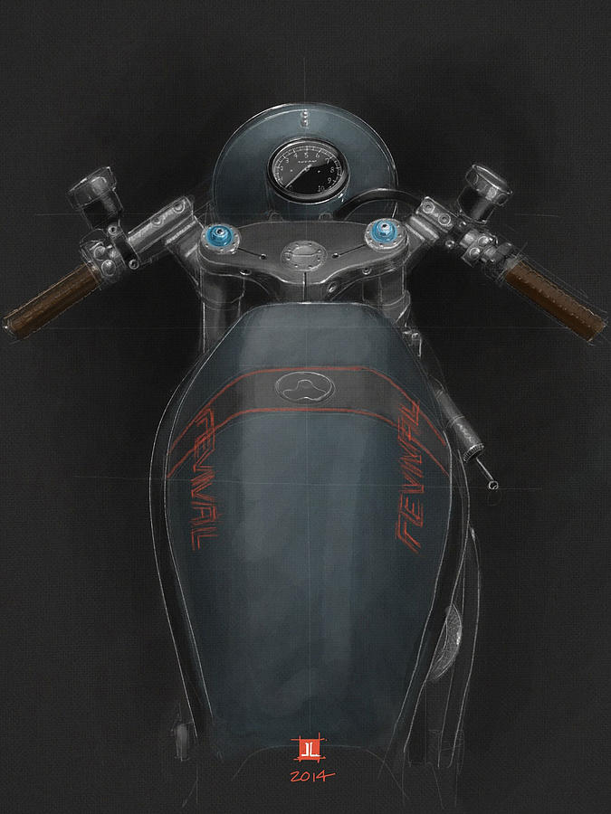 Vintage Drawing - Ducati by Jeremy Lacy