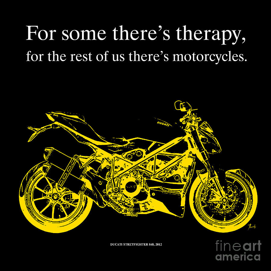 Ducati Drawing - Ducati Streetfighter 848 2012 - Quote by Drawspots Illustrations