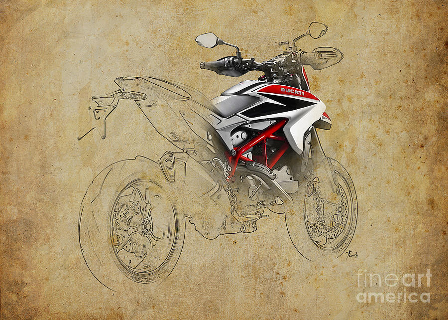 Transportation Digital Art - Ducati XII by Drawspots Illustrations