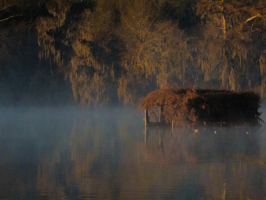 Duck Blind At Foggy Sunrise Photograph by Kimo Fernandez