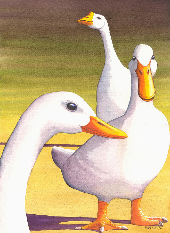 Duck Duck Goose Painting by Catherine G McElroy