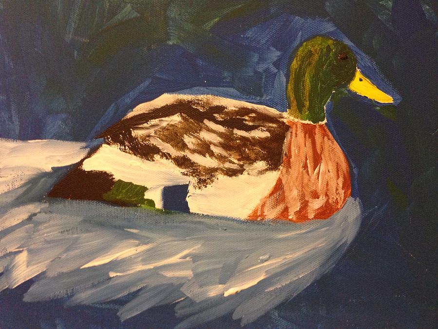 Duck swimming eternally Painting by Tisha Peterson - Fine Art America