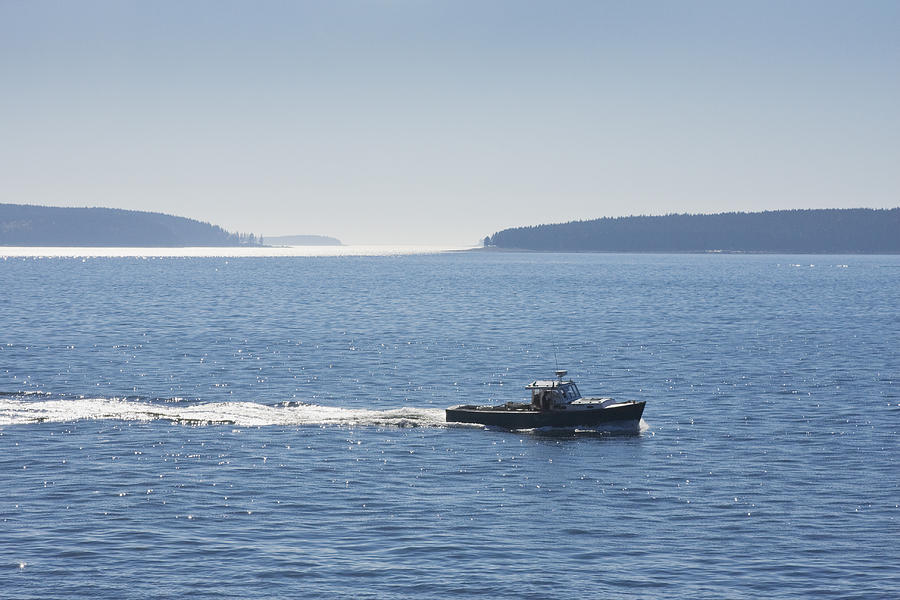 Duck Islands -Lobster Boat - Acadia National Park - Maine Photograph by Keith Webber Jr