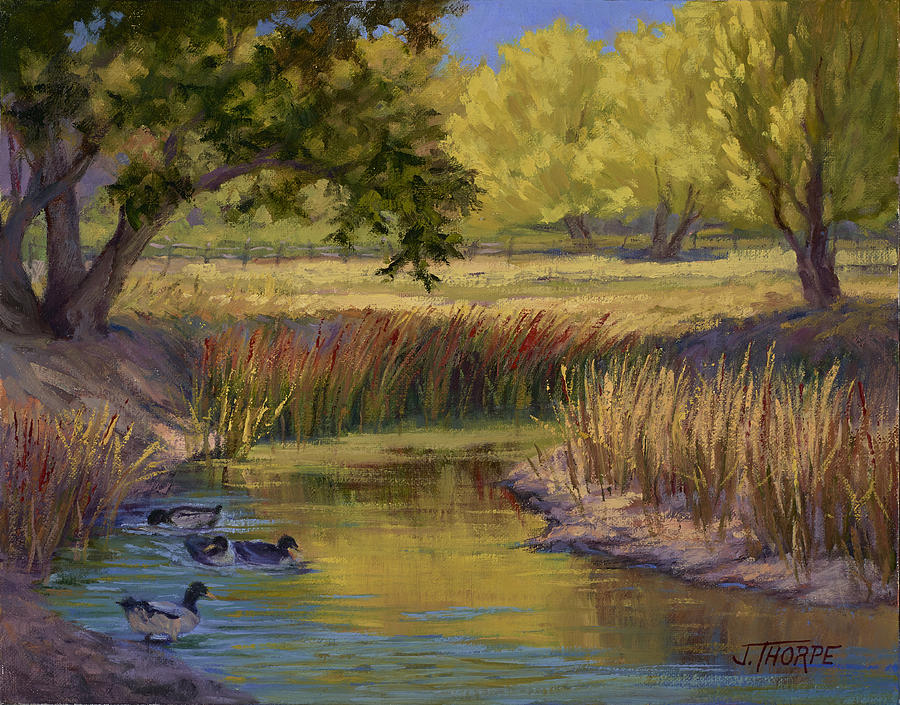 Tree Painting - Duck Pond by Jane Thorpe