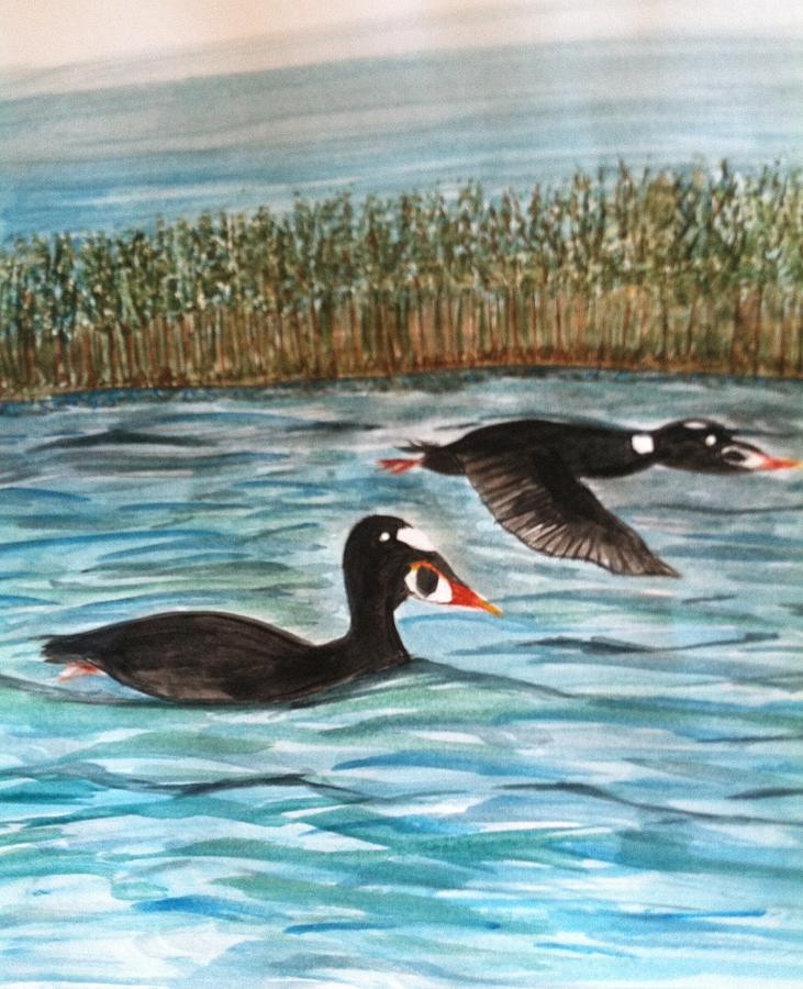 Duck Painting - Duckies by Asuncion Purnell