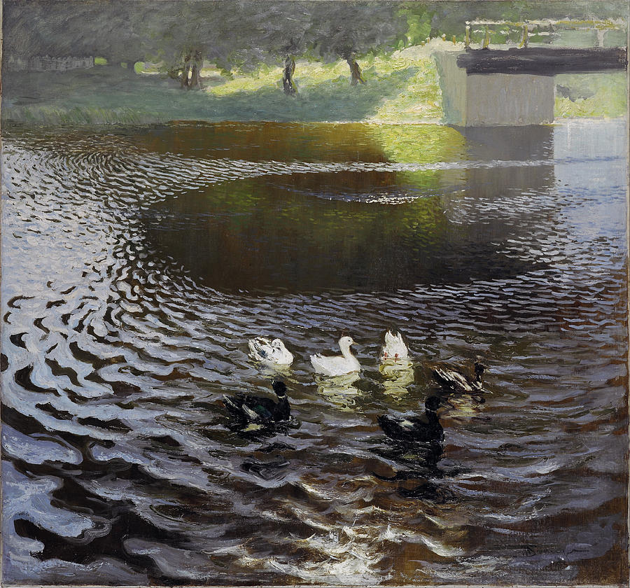Ducks Painting by Johans Valters