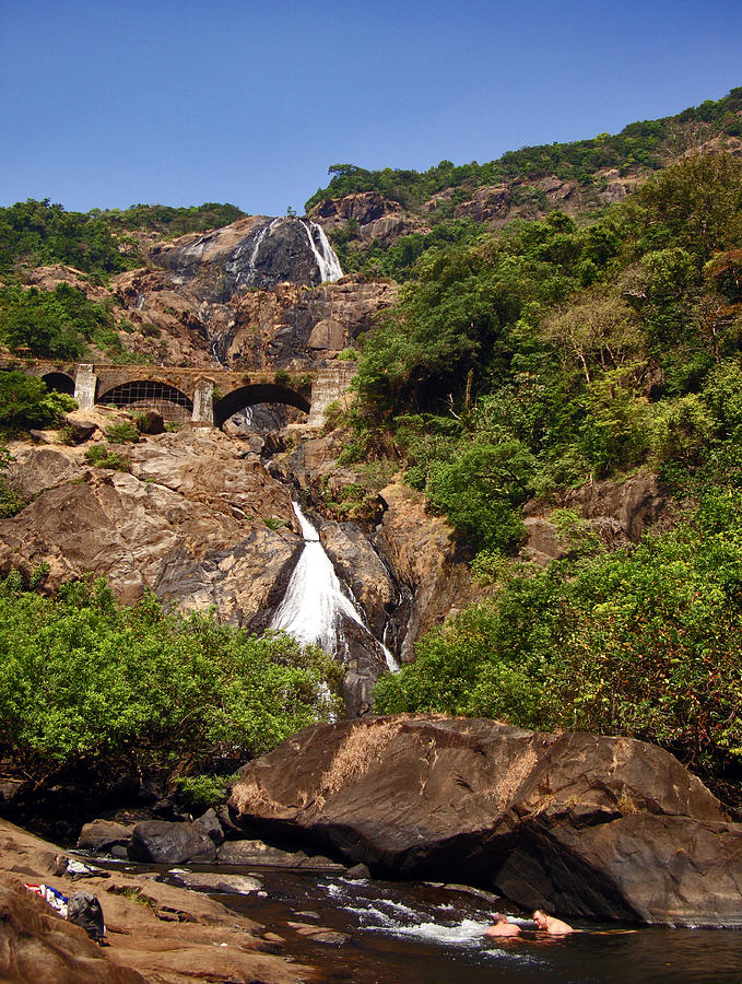 Nature Photograph - Dudh Sagar Falls by Ayan Mukherjees Photography