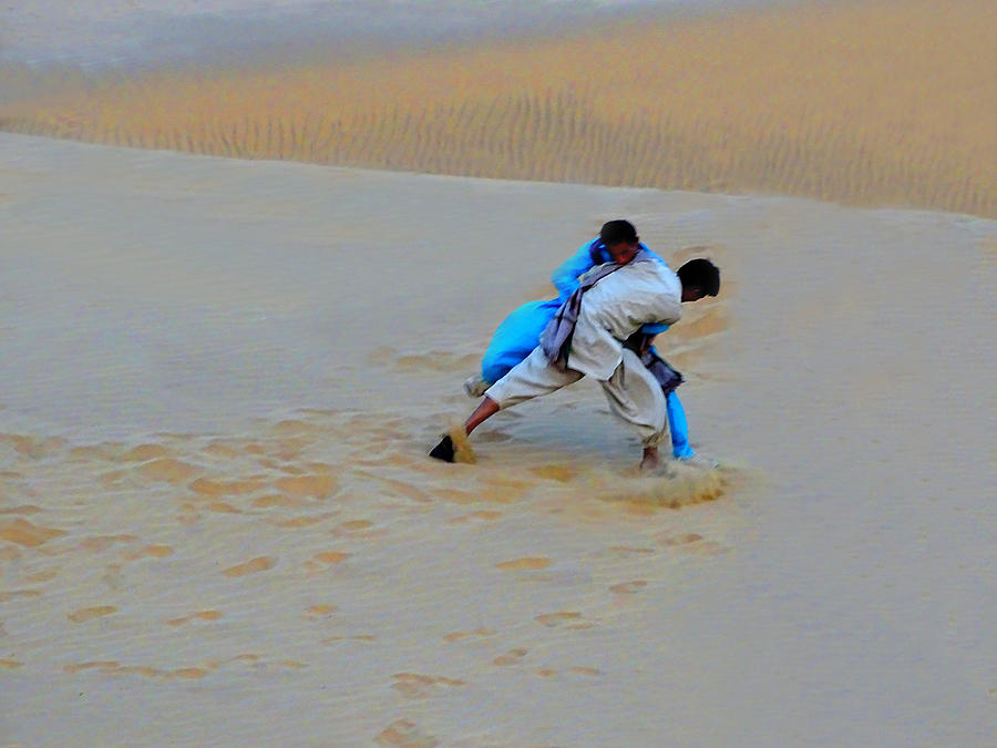 Duel in the Desert Thar Rajasthan India Photograph by Sue Jacobi
