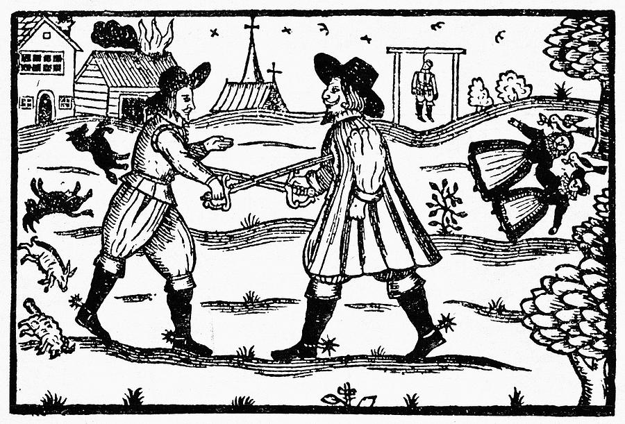 Boot Drawing - Dueling, 1595 by Granger