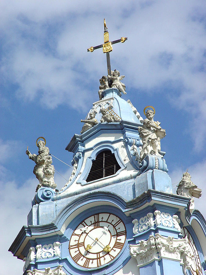Duernstein Blue Baroque Church Bell Tower Photograph by Menega Sabidussi