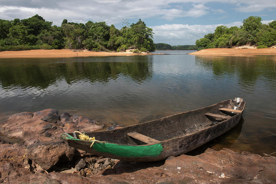 America Photograph - Dugout Canoe Fairview, Iwokrama by Pete Oxford