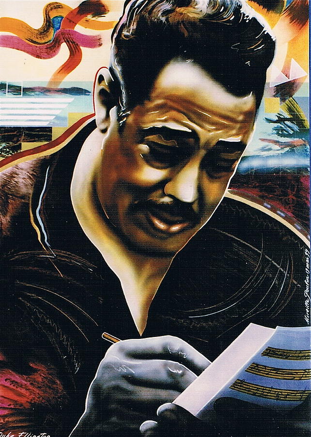 Portrait Painting - Duke Ellington by Mireille  Poulin