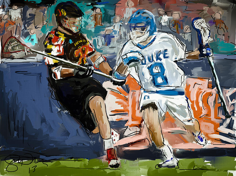 Lax Painting - College Lacrosse 2 by Scott Melby