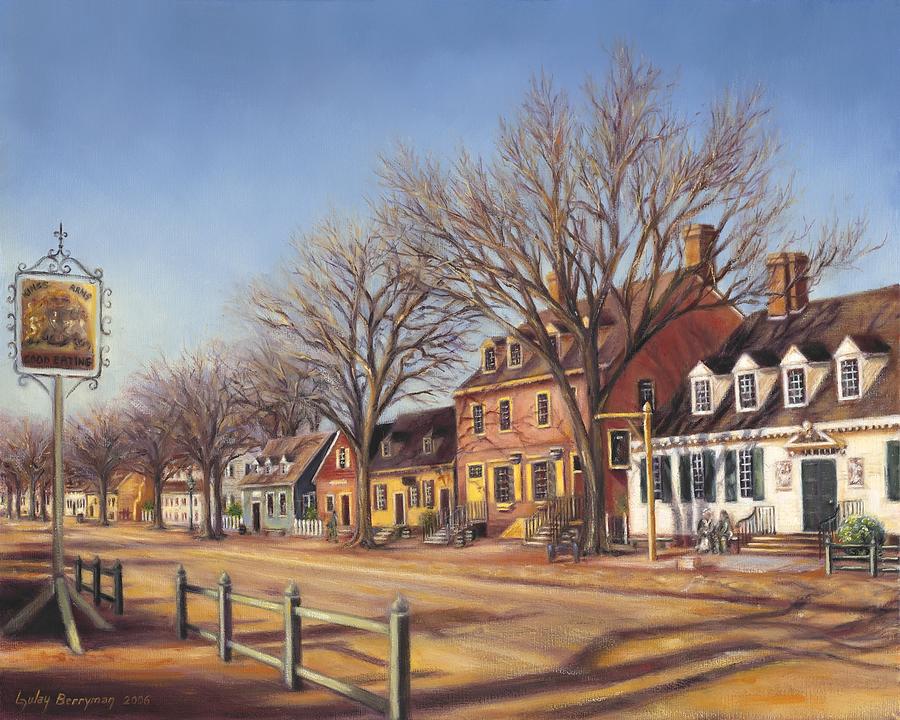 Landscape Painting - Duke of Gloucester Street from Kings Arms Tavern by Gulay Berryman