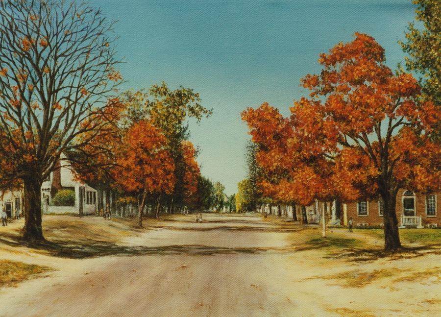 Fall Painting - Duke of Gloucester Street in Autumn by Gulay Berryman
