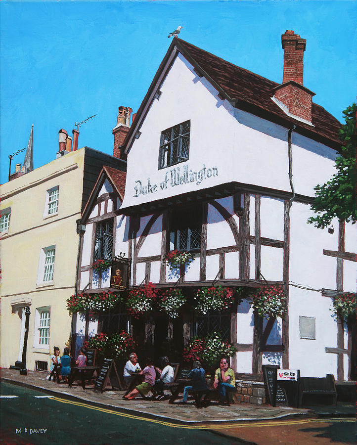 Duke of Wellington Tudor pub Southampton Painting by Martin Davey