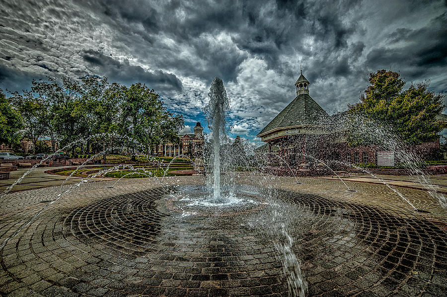 Architecture Photograph - Duluth fountain by All Around The World
