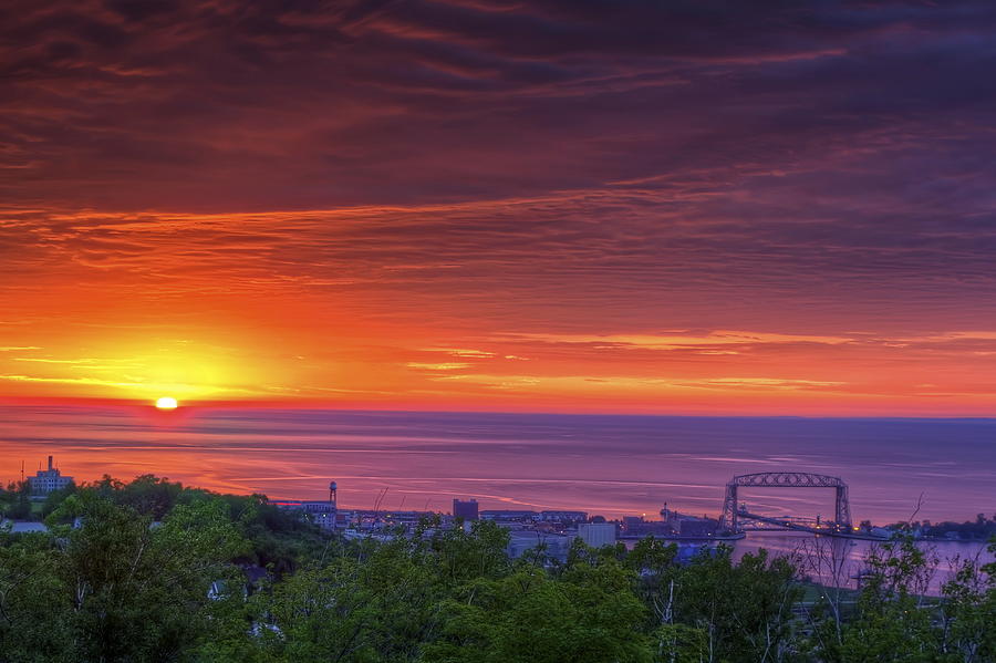 Duluth Sunrise Photograph by Bryan Benson