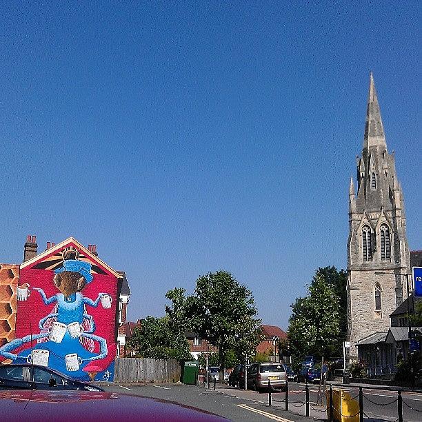 Blue Photograph - #dulwich #graffiti #church #nofilter by Skye Park