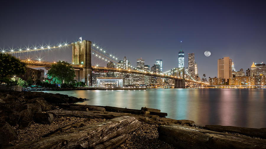 Architecture Photograph - Dumbo after midnight by Eduard Moldoveanu