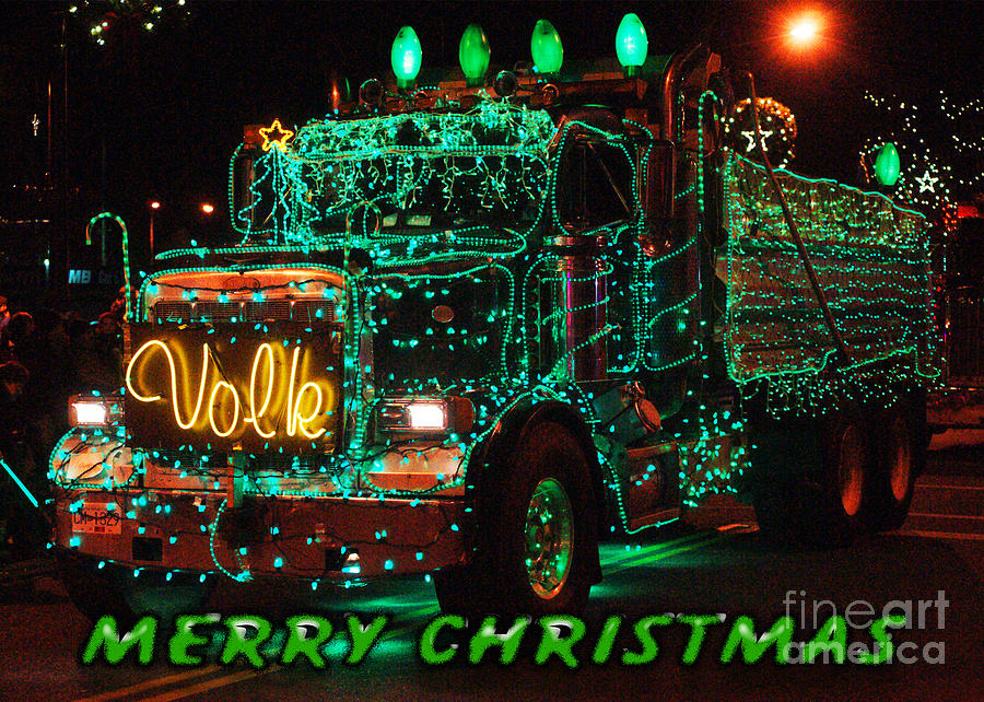 Dump Truck Christmas Card Photograph by Randy Harris