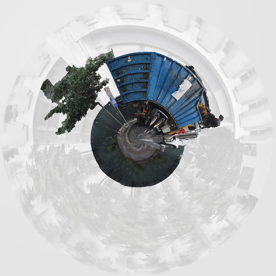 Raleigh Photograph - Dump Truck on a Wee Planet by Paulette B Wright