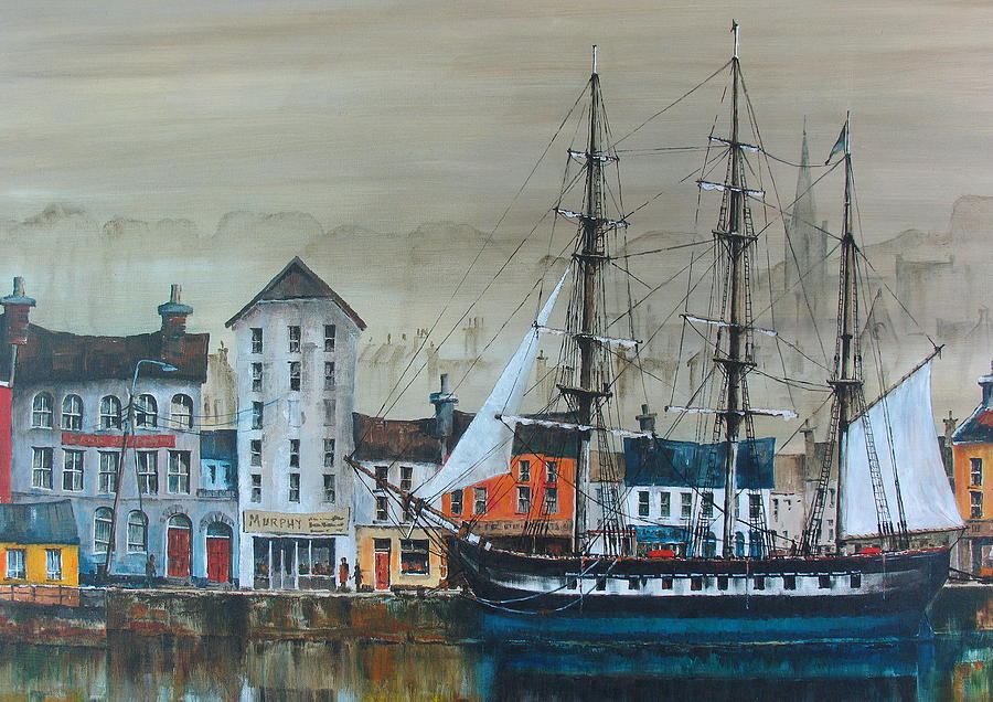 Dunbrody Famine Ship Painting by Val Byrne