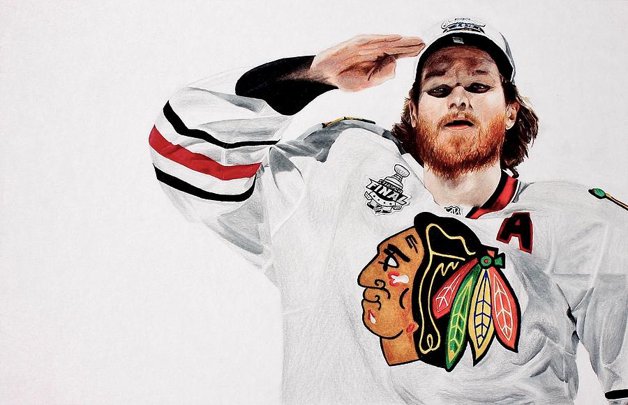 Chicago Blackhawks Drawing - Duncan Salutes by Jonathan Moore