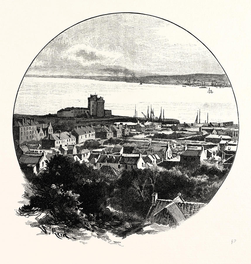 Vintage Drawing - Dundee, From Broughty Ferry, Uk. Dundee, Officially by Scottish School