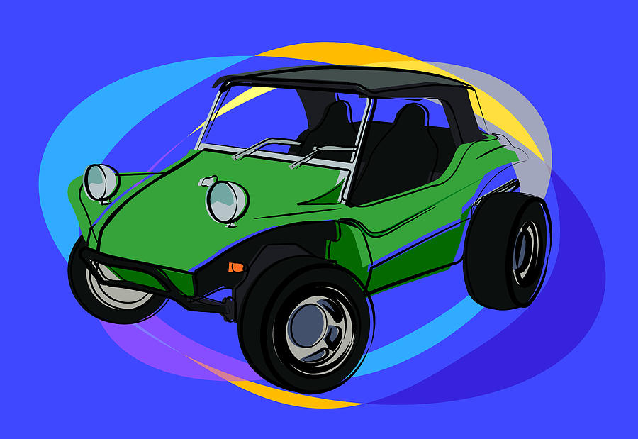 Dune Buggy Digital Art by Adz Akin