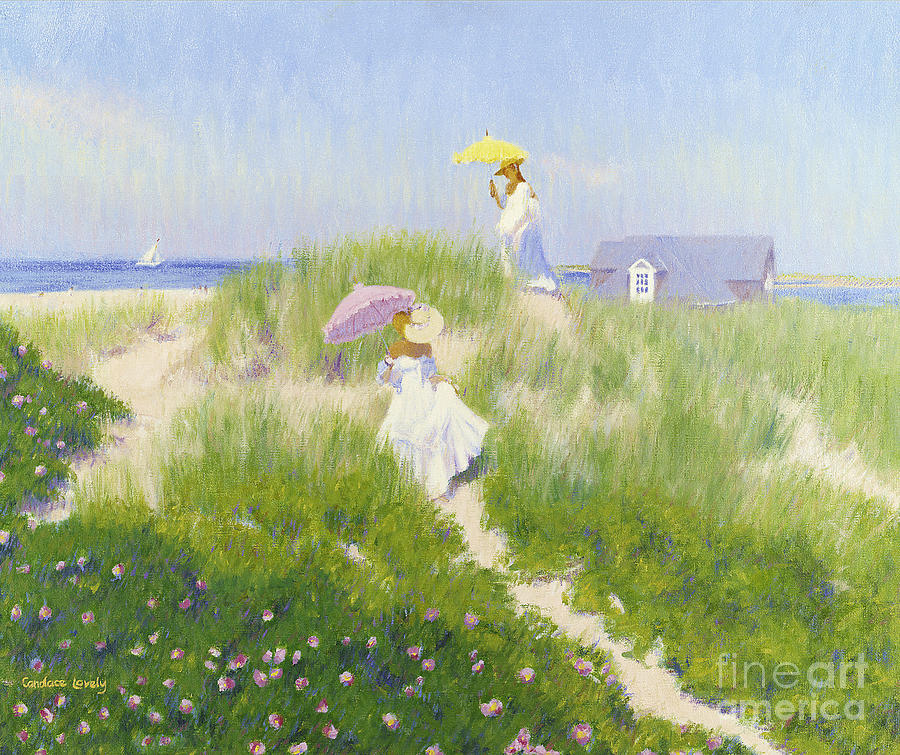 Rose Painting - Nantucket Dune Pass  by Candace Lovely
