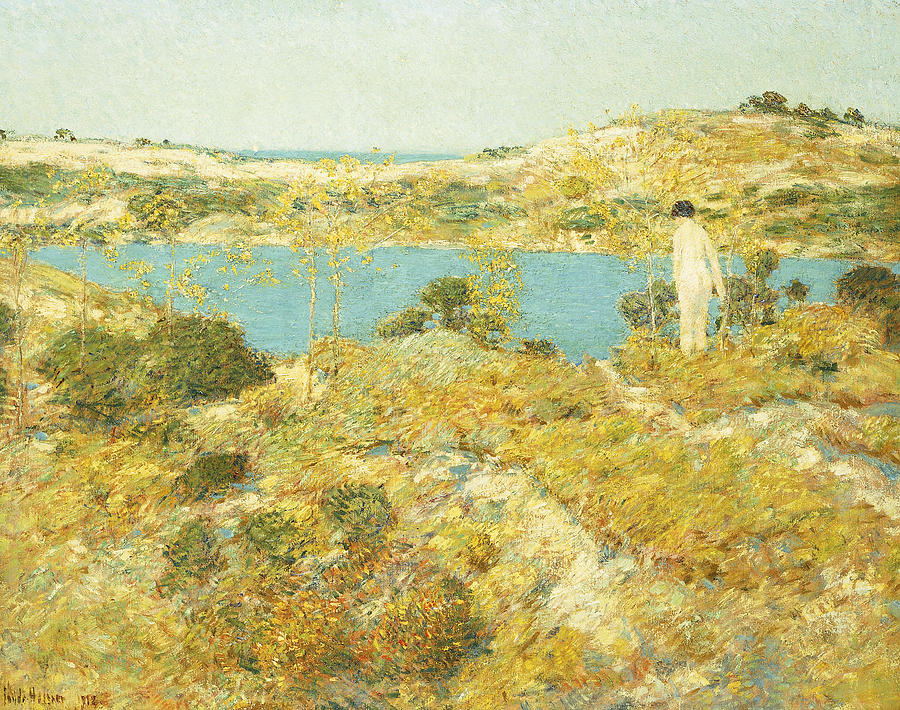 Dune Pool Painting by Childe Hassam