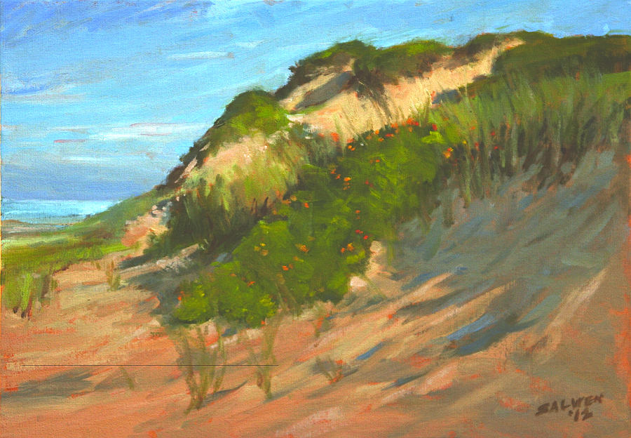 Summer Painting - Dunes near Cape Cod National Seashore by Peter Salwen