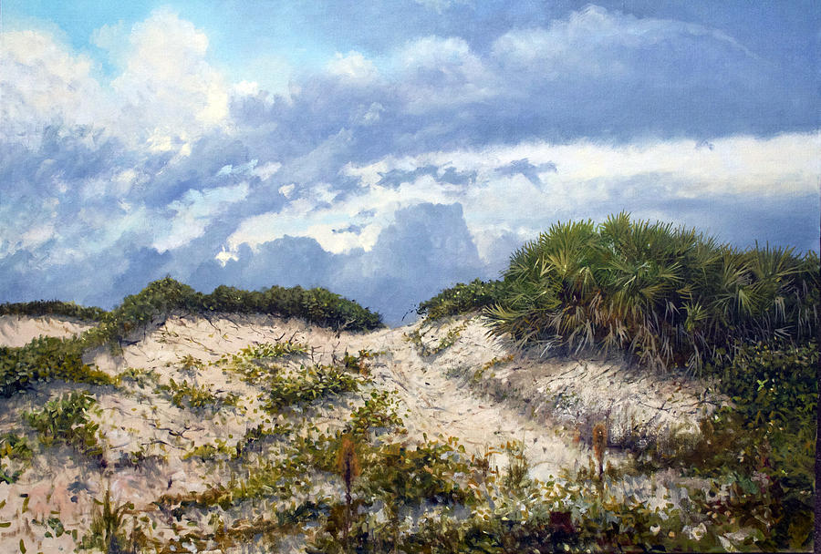 Dunes Near Ormond Beach Florida Painting by Kent Sullivan - Fine Art ...