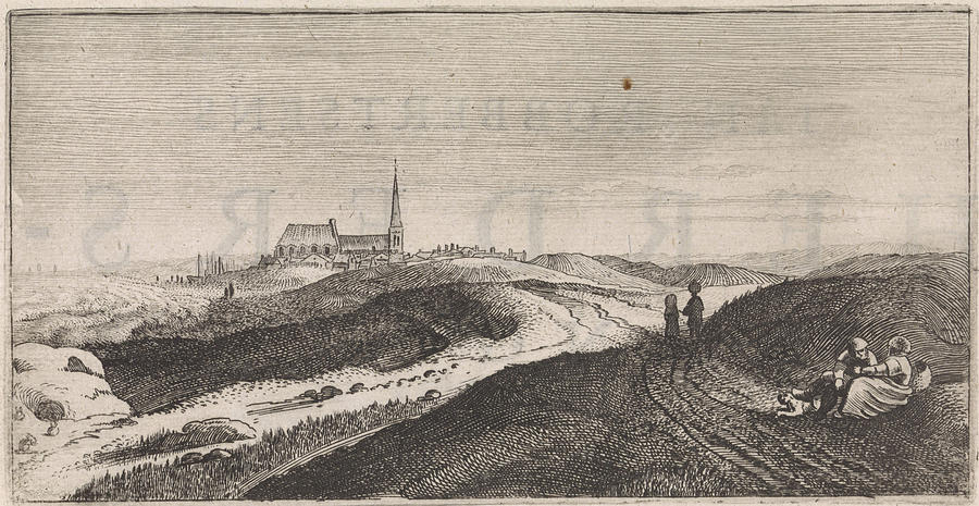 Landscape Drawing - Dunes Near Zandvoort, The Netherlands, Jan Van De Velde II by Jan Van De Velde (ii) And Cornelis Willemsz Blaeu-laken