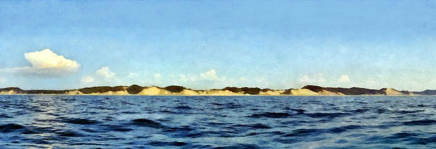 Dunes Panorama Painting by Michelle Calkins