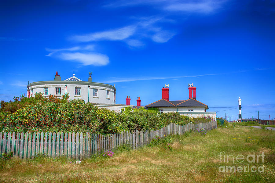 Architecture Photograph - Dungeness Lighthouse Quarters by Chris Thaxter