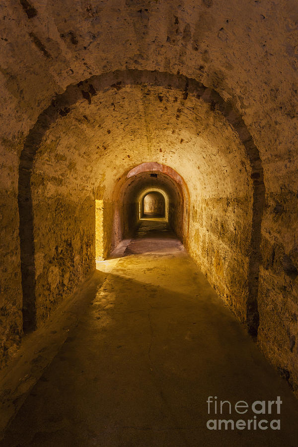 Dungeon Photograph - Dungeon at Castillo San Cristobal in Old San Juan Puerto Rico by Bryan Mullennix