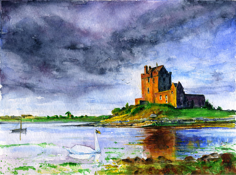 Dunguaire Castle Ireland Painting by John D Benson